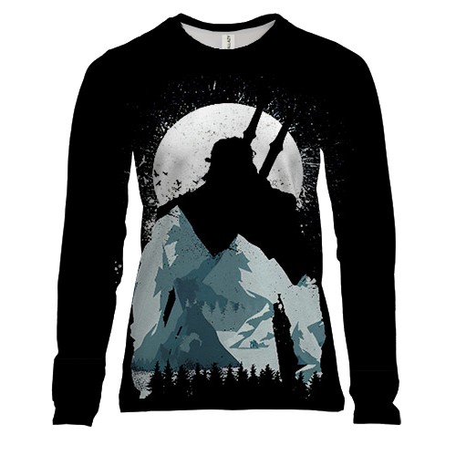 Женский 3D лонгслив The Witcher Силуэт