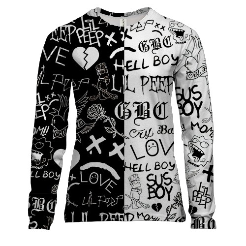 Женский 3D лонгслив LIL PEEP LOGOBOMBING