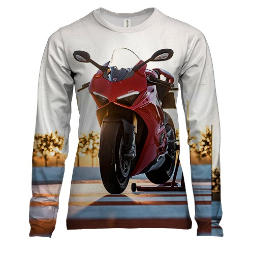 Женский 3D лонгслив Red motorcycle