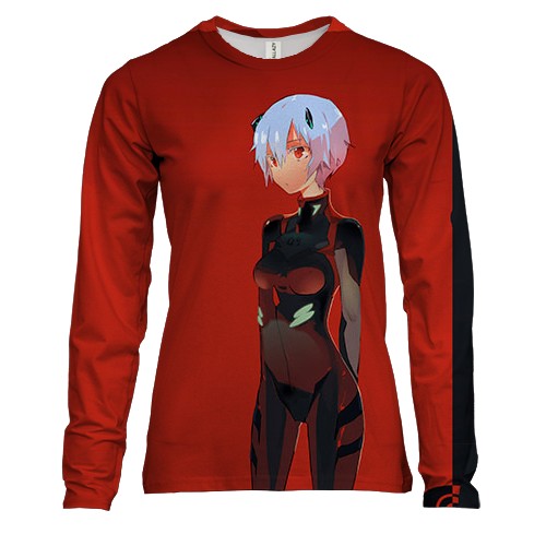 Жіночий 3D лонгслів Red and black anime girls