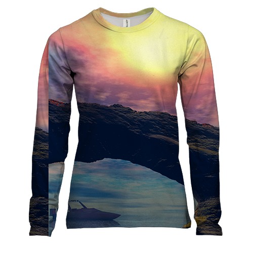 Женский 3D лонгслив Strange rock