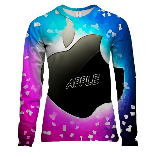 Женский 3D лонгслив Black Apple
