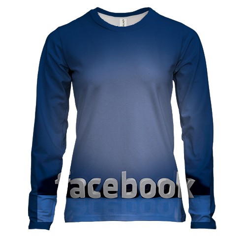 Женский 3D лонгслив the facebook