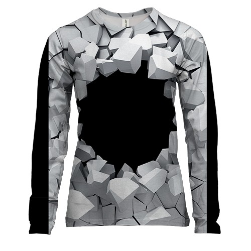 Женский 3D лонгслив Black hole