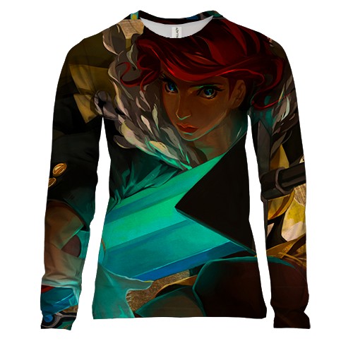 Женский 3D лонгслив Girl with sword