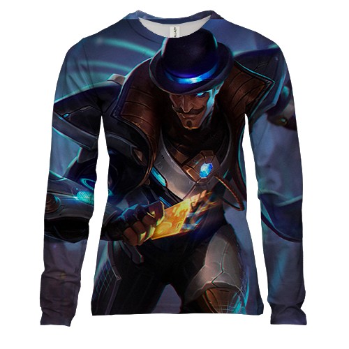 Жіночий 3D лонгслів Pulsefire Twisted Fate Skin Spotlight