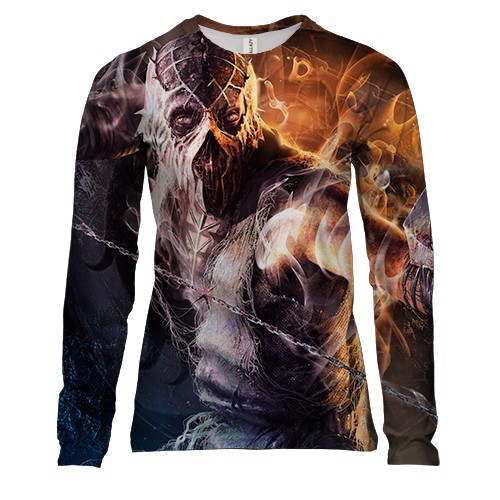 Женский 3D лонгслив Mortal kombat rain