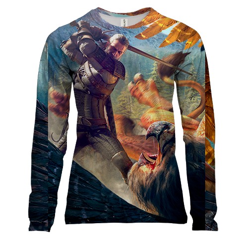 Женский 3D лонгслив The Witcher 3: Wild Hunt