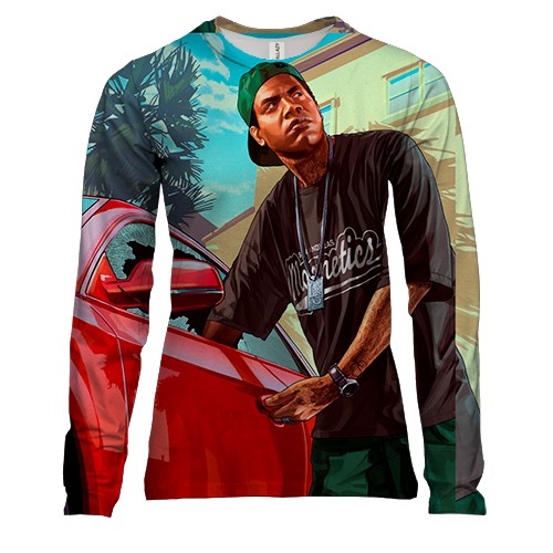 Женский 3D лонгслив Gta red car