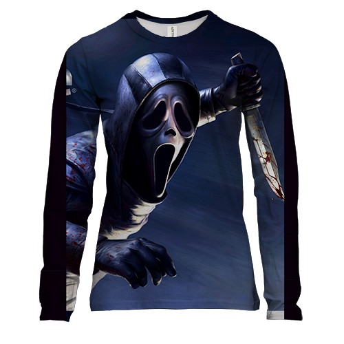 Женский 3D лонгслив Ghost face