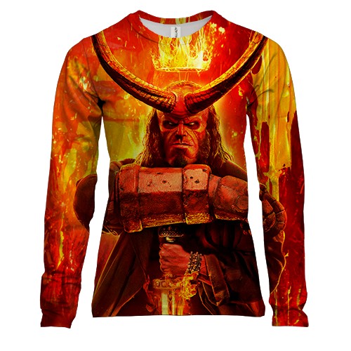 Жіночий 3D лонгслів HELLBOY