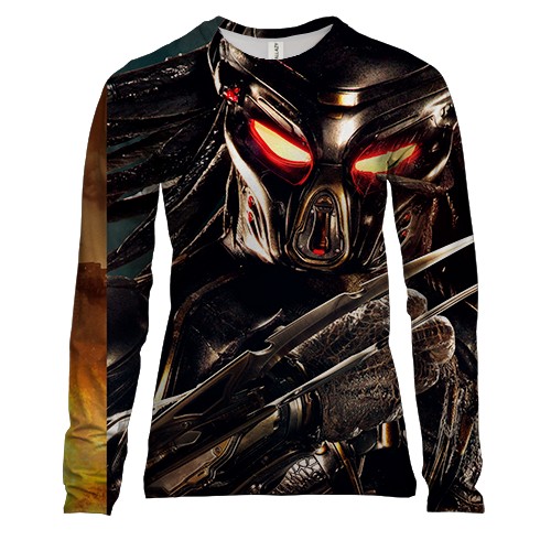 Женский 3D лонгслив Хищник