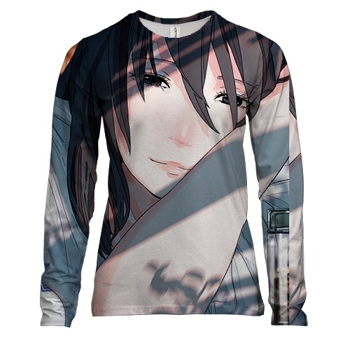 Женский 3D лонгслив Anime girl
