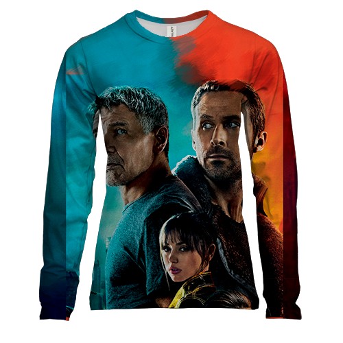 Женский 3D лонгслив Бегущий по лезвию