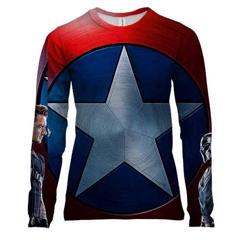 Женский 3D лонгслив Avengers in a row