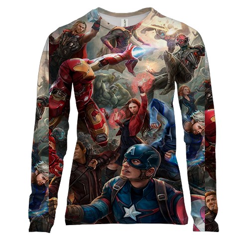 Женский 3D лонгслив Avengers