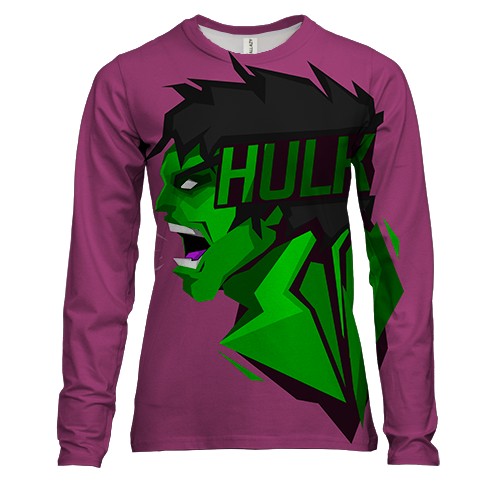 Жіночий 3D лонгслів Hulk