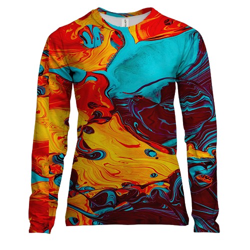 Женский 3D лонгслив Multicolor abstraction 12