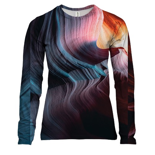 Жіночий 3D лонгслів Neon strands 2