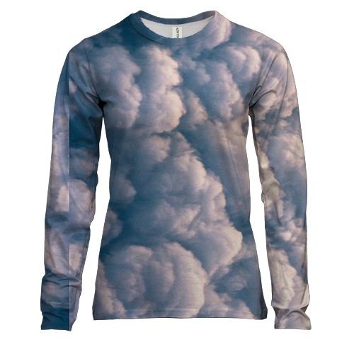 Женский 3D лонгслив Cloud pattern