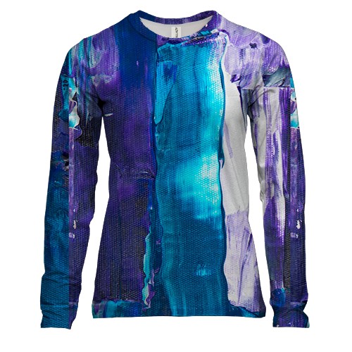 Женский 3D лонгслив Multicolor abstraction 8