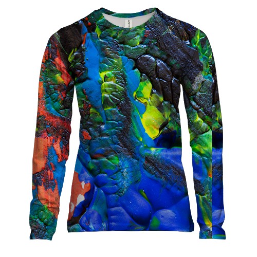 Женский 3D лонгслив Multicolor abstraction 2