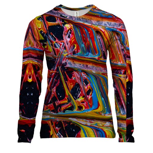 Женский 3D лонгслив Multicolor abstraction 3