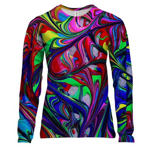Женский 3D лонгслив Multicolor abstraction