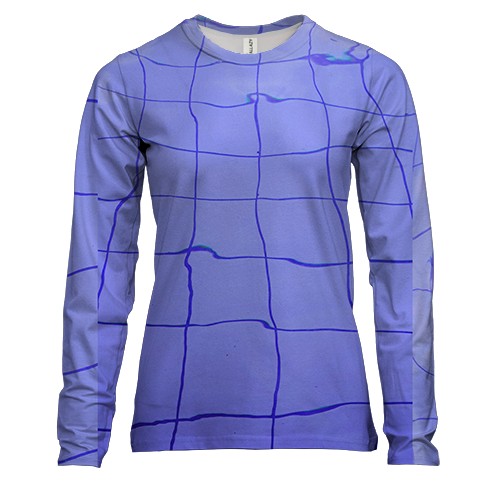 Женский 3D лонгслив Pool wall pattern