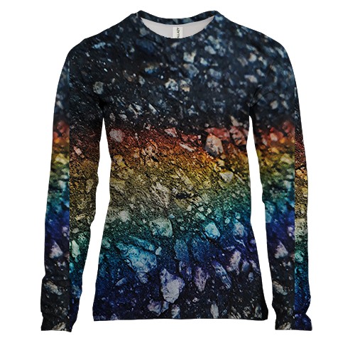 Жіночий 3D лонгслів Rainbow drops