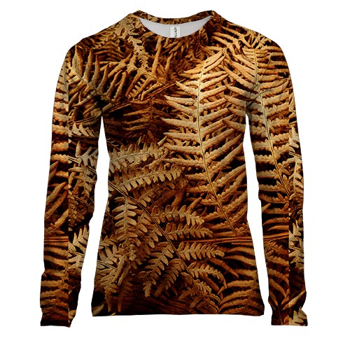 Женский 3D лонгслив Yellow leaves pattern