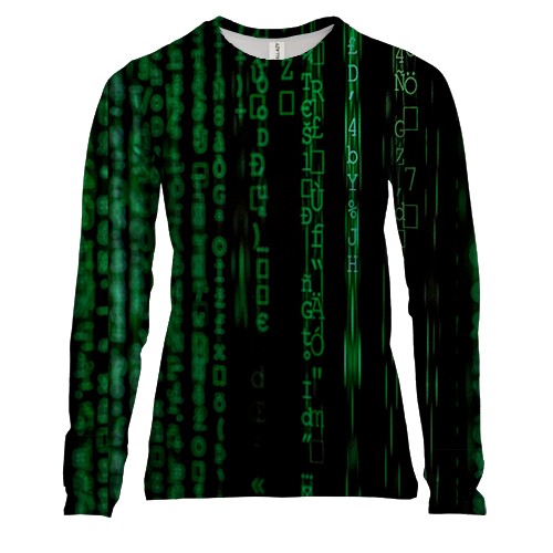 Жіночий 3D лонгслів Matrix pattern