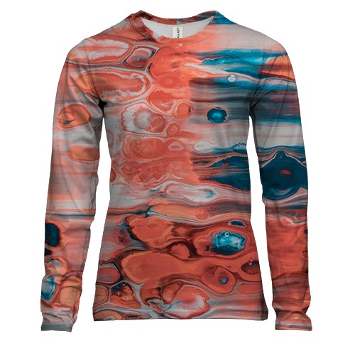 Жіночий 3D лонгслів Абстракція розводи фарби