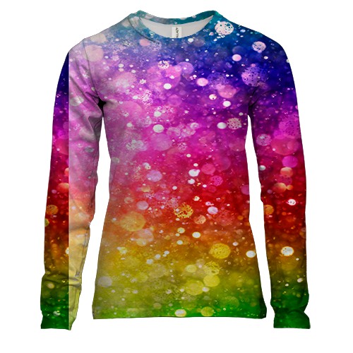 Женский 3D лонгслив Rainbow pattern.