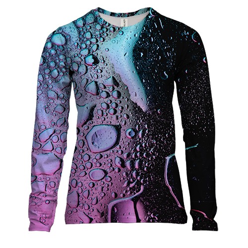 Жіночий 3D лонгслів Water drop abstraction