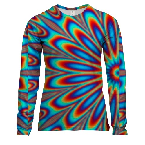 Жіночий 3D лонгслів Rainbow optical illusion