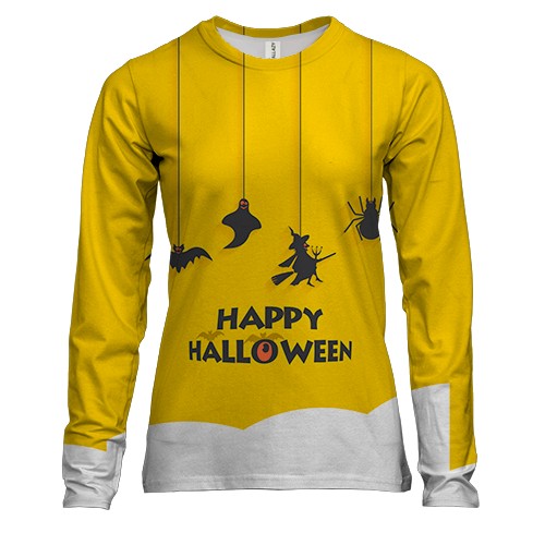 Женский 3D лонгслив Happy Halloween 3