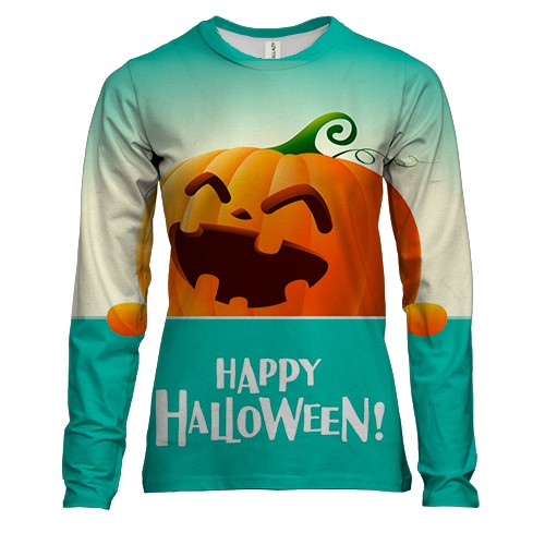 Жіночий 3D лонгслів Happy Halloween 5