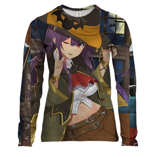 Жіночий 3D лонгслів Halloween anime girl