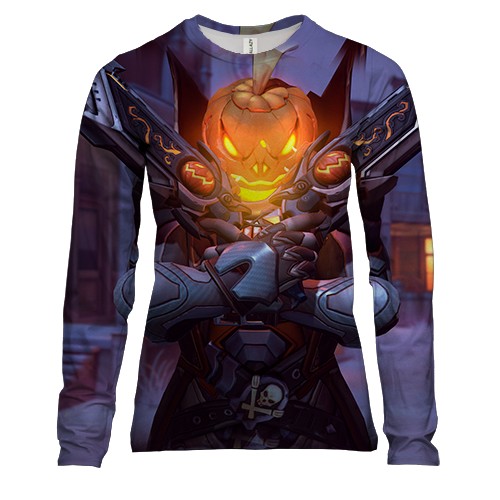 Женский 3D лонгслив Halloween warrior
