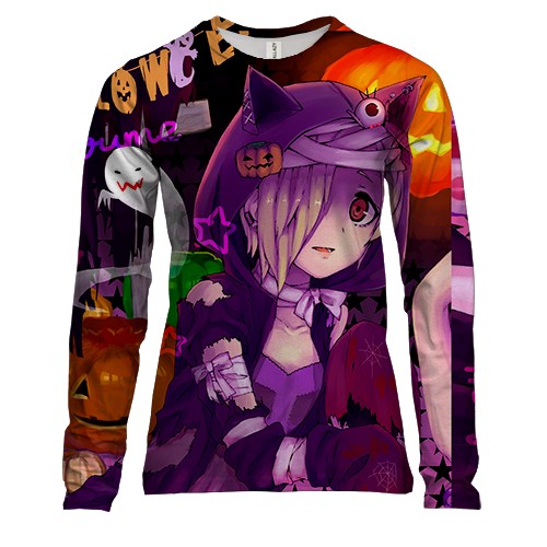 Жіночий 3D лонгслів Anime halloween girls