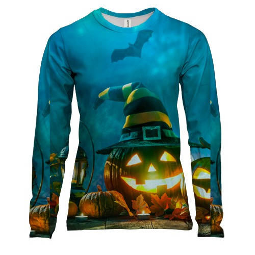 Женский 3D лонгслив Halloween art Screaming man