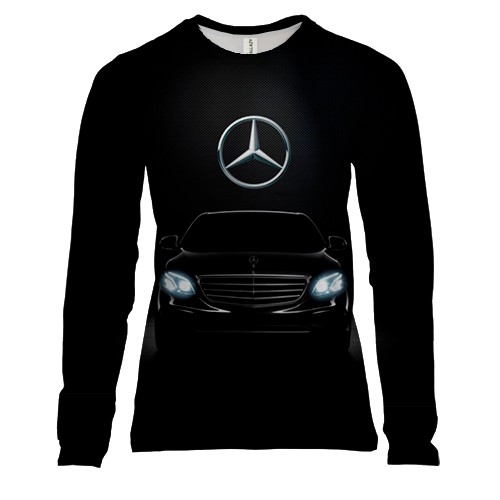 Жіночий 3D лонгслів Mercedes-Benz Black