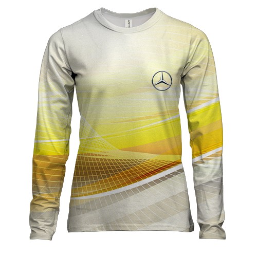 Жіночий 3D лонгслів Mercedes-Benz (абстракція)