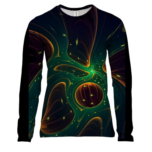 Жіночий 3D лонгслів безформна абстракція