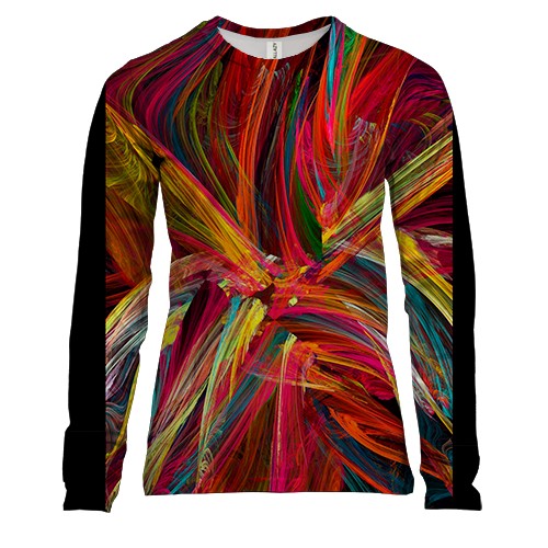 Жіночий 3D лонгслів Червона абстракція