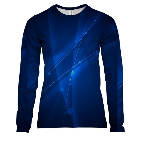 Женский 3D лонгслив Голубое сияние