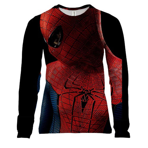 Женский 3D лонгслив Человек-паук в крупном плане