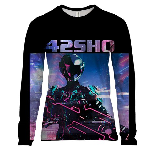 Женский 3D лонгслив 42SHO робот с оружием