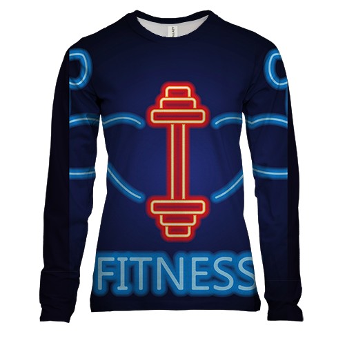 Жіночий 3D лонгслів Fitness.